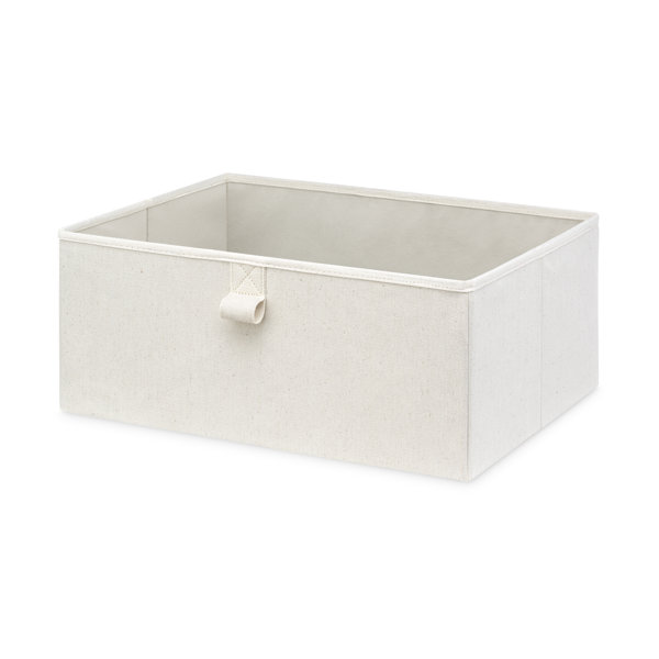 California Closets Grove Storage Fabric Bin Ivory & Reviews Wayfair